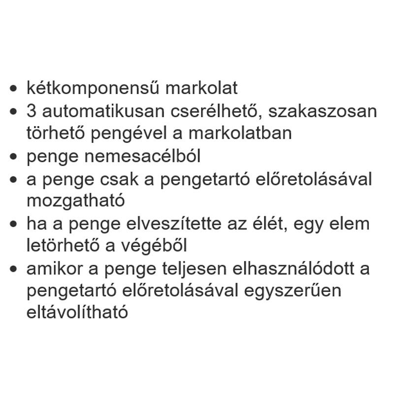 UNIOR 616853 DEKORKÉS 18mm MŰANYAG TÖRHETŐ 3DB CSEREPENGÉT TARTALMAZ 556A  DEKORKÉSEK, -PENGÉK, HÁZTARTÁS