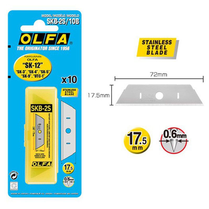 OLFA SKB-2S/10B DEKORPENGE 17.5mm 10DB/CS.  DEKORKÉSEK, -PENGÉK, HÁZTARTÁS