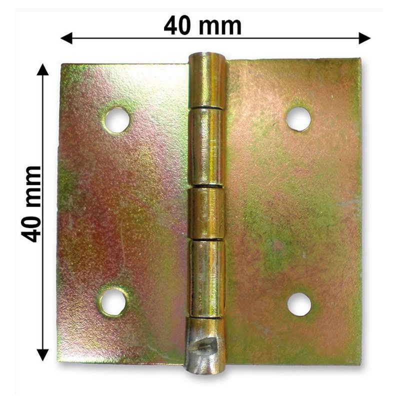 CSUKLÓSPÁNT NORMÁLSZÉLES 040mm SÁRGAHORG. 40x40mm NYITOTT MAGYAR 233 AJTÓVASALAT