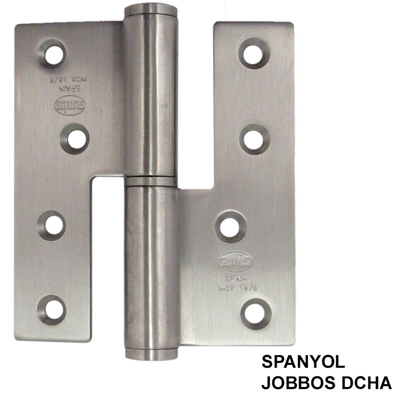 AJTÓPÁNT SZÖGLETES 100*88*3mm INOX JOBB/DCHA MAGYAR BAL INOX JOBB/DCHA AJTÓVASALAT