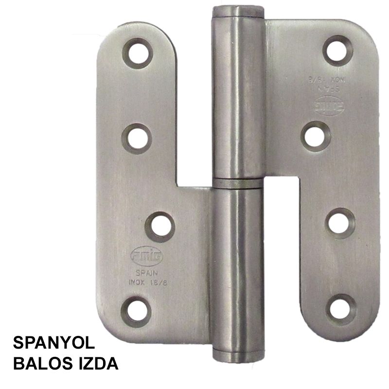 AJTÓPÁNT KEREKÍTETT 100*88*3mm INOX BAL/IZDA (MAGYAR JOBB) MHA 478EGYEDI AJTÓVASALAT