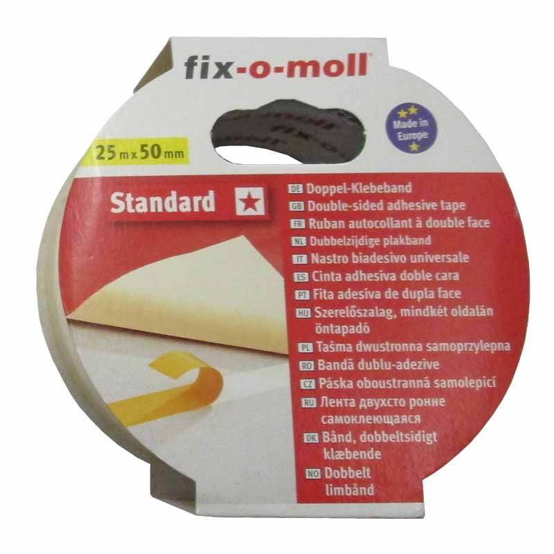 FIX-O-MOLL 3563197 KÉTOLDALAS RAGASZTÓSZALAG 25M*50mm STANDARD SZERELÉSHEZ  SZALAGOK