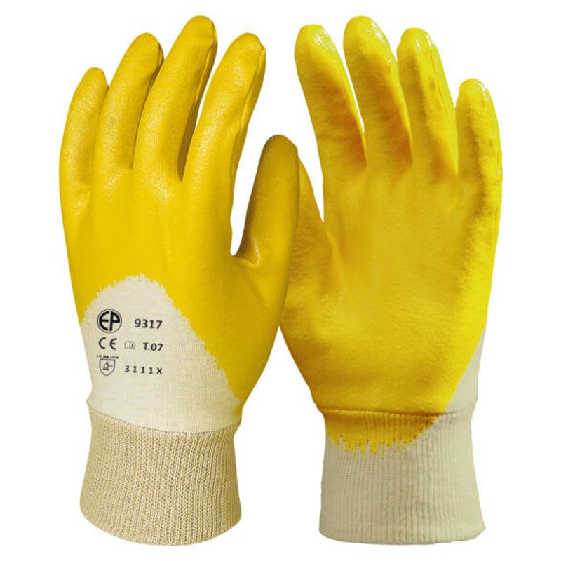 VÉDŐKESZTYŰ MÁRTOTT SÁRGA 10 NITRIL SZELLŐZŐ HÁTÚ COVERGUARD 9320