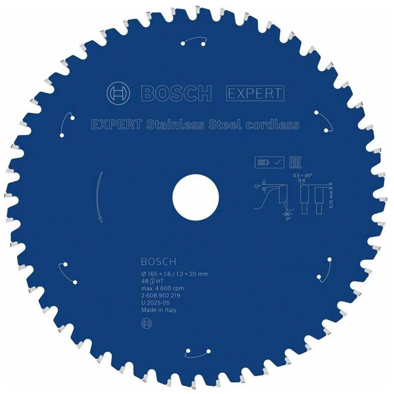 BOSCH 2608902219 KÖRFŰRÉSZTÁRCSA D165*20/48F. EXPERT STAINLESS STEEL(INOX) KÖRFŰRÉSZ TÁRCSA BOSCH 2608902219 KÖRFŰRÉSZTÁRCSA D165*20/48F. EXPERT STAINLESS STEEL(INOX) KÖRFŰRÉSZ TÁRCSA