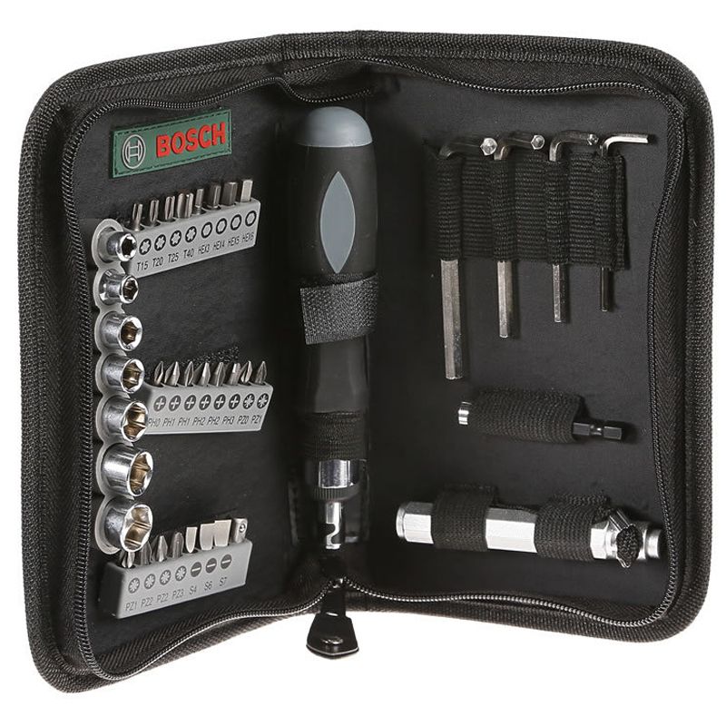 BOSCH 2607019506 DUGÓKULCS+BIT KÉSZLET 38RÉSZES RACSNIS + ZSEBLÁMPA SZERSZÁM-KULCSOK BOSCH 2607019506 DUGÓKULCS+BIT KÉSZLET 38RÉSZES RACSNIS + ZSEBLÁMPA SZERSZÁM-KULCSOK
