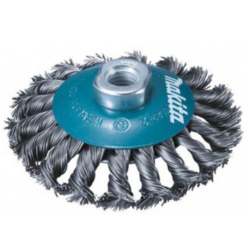 MAKITA D-39861 KÖRKEFE D100/M14 0.5 ACÉL FONOTT DRÓTTAL KÚPOS  DRÓTKORONGOK ÉS KEFÉK