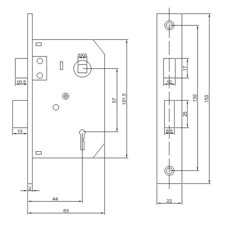 EUROELZETT 8910 ZÁRTEST KULCSOS +KIL.+ CIM GRN GRÁCIA 910/45mm/260  AJTÓZÁR