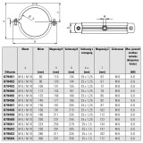 FISCHER 79497 LÉGVEZETÉKBILINCS D150 M8-M10 LGS 6col LÉGTECHNIKÁHOZ  CSŐBILINCSEK