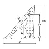 AMIG 1/17556 AJTÓBETŰ CSAVAROZHATÓ A 100mm FEKETE KOVÁCSOLT VAS JELLEGŰ  JELÖLŐSZÁMOK-BETŰK, PIKTOGRAM