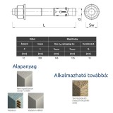ALAPCSAVAR M12*220 RAWL R-XPT-12220/125 CE-ETA IMPORT ACÉLDÜBELEK