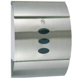 POSTALÁDA KÜLTÉRI ÍVES INOX ÚJSÁGTARTÓVAL IMPORT P00039-64 POSTALÁDA, LEVÉLBEDOBÓ