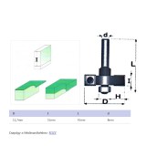 FELSŐMARÓ TISZTÍTÓ D12,7 D08mm SZÁR HSS FAIPARI KÉTÉLŰ MASSIVETOOLS 501273E MARÁS