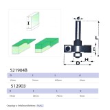 FELSŐMARÓ TISZTÍTÓ D19 D8mm SZÁR HSS FAIPARI HÁROMÉLŰ MASSIVETOOLS 521903 MARÁS