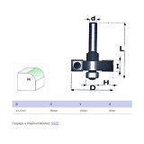 FELSŐMARÓ STÁB D12,7 D08mm SZÁR HSS FAIPARI MASSIVETOOLS 623813 MARÁS