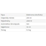 KÖLCSÖNZÉS LÁNCFŰRÉSZ EL.2000W KAUCIÓ: 60.000,- FT KÖLCSÖNZÉS DOLMAR ES-2136 TLC KERTÉSZET