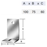 RÖGZÍTŐLEMEZ L ERŐSÍTETT HG. 100*075*060/6.0 VORMANN 71198 TETŐSZERKEZETI ELEM