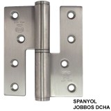 AJTÓPÁNT SZÖGLETES 100*88*3mm INOX JOBB/DCHA MAGYAR BAL INOX JOBB/DCHA AJTÓVASALAT