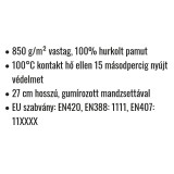 VÉDŐKESZTYŰ PAMUT VASTAG 10 HŐÁLLÓ 100C°, HURKOLT, GUMIS COVERGUARD 4700