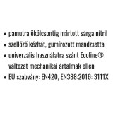 VÉDŐKESZTYŰ MÁRTOTT SÁRGA 10 NITRIL SZELLŐZŐ HÁTÚ COVERGUARD 9320