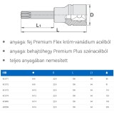 UNIOR 620258 DUGÓKULCS BEHAJTÓHEGY 1/2col 192/2ZXL /16 SOKSZÖGŰ HOSSZÚ  SZERSZÁM-KULCSOK