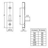 AMIG 368/212 TOLÓZÁR LAPOS 60mm SR. BÚTORHOZ  BÚTORVASALAT