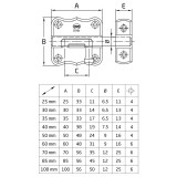 AMIG 384/248 TOLÓZÁR BAJONETT 85mm NIKKEL PASADOR-KÉTIRÁNYÚ  AJTÓVASALAT