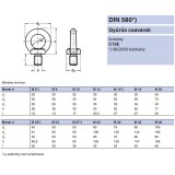 GYŰRŰSCSAVAR M22 DIN 580-C15 HG. IMPORT SPECIÁLIS KÖTŐELEMEK