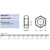 ANYA HATLAPÚ M16 DIN 934-8 TÜZIHORGANYZOTT IMPORT ANYACSAVAR