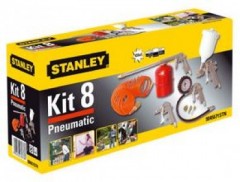 STANLEY KIT8 9045671STN FESTÉKSZÓRÓ KIT KÉSZLET FELSŐ TARTÁLYOS 8RÉSZES  LEVEGŐS GÉPEK ÉS SZERSZÁMOK