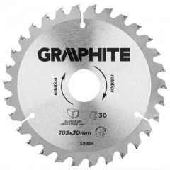 KÖRFŰRÉSZTÁRCSA D165*30/30F. ALUHOZ GRAPHITE 57H654 KÖRFŰRÉSZ TÁRCSA