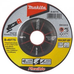 MAKITA B-49775 TISZTÍTÓKORONG ACÉLH. D115*4.0 22LYUK WA36P-BF FLEXIBILIS T42  