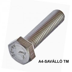 HLF CSAVAR M16*110 DIN 933 A4-70 SAVÁLLÓ TM  METRIKUS CSAVAROK